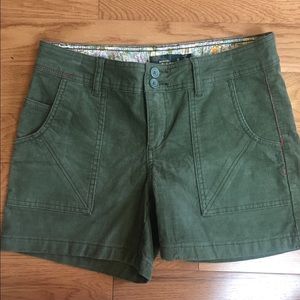prAna Corduroy green shorts